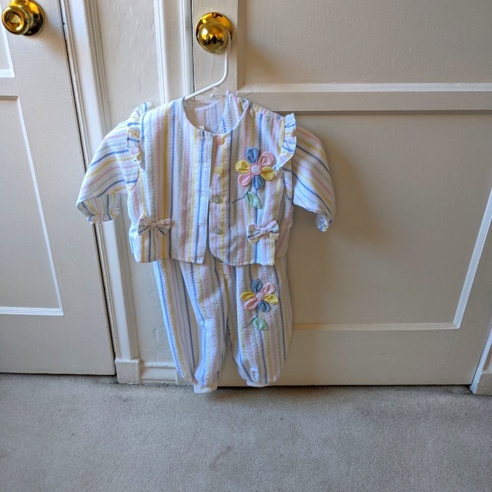 Vintage 24 month toddler romper and jacket NWT